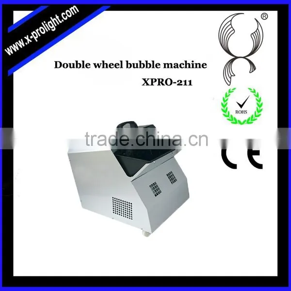 stage machine of double bubble wheels wireless remote control bubble machine