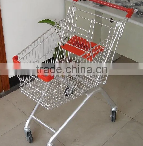 Hot Sell Red Supermarket Trolley photo-3