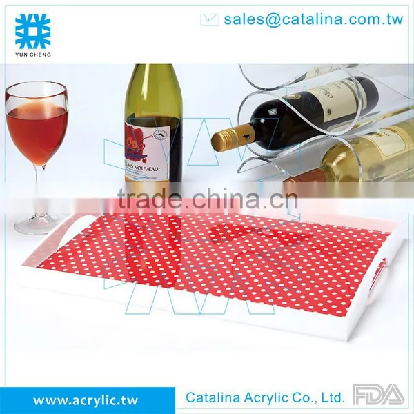 Taiwan Manufacture High Quality W/O Fabric, Best Service Supplies for Hotel & Restaurant Acrylic Removable Magnet Serving Tray