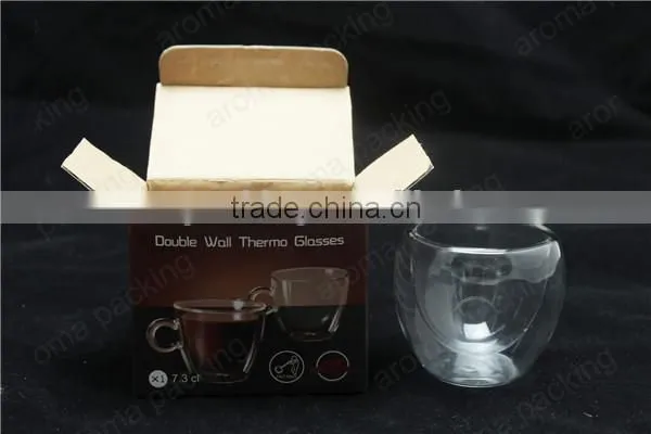 High Quality Double Wall Borosilicate Glass Cup With Color Box Packing photo-6