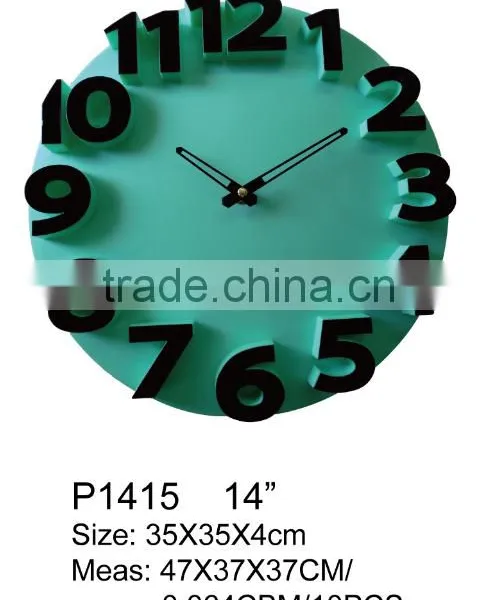 Hot Selling Home Decor 3d Round Plastic Wall Clock photo-4