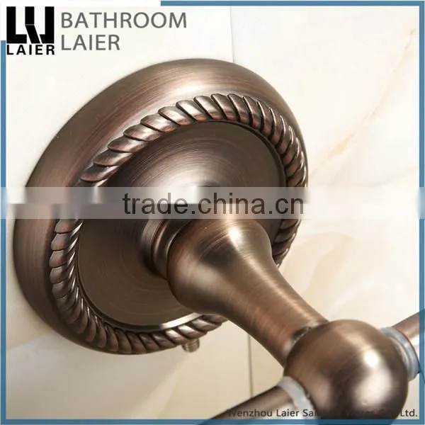 Customized Popular Unique Design Zinc Alloy Antique Copper Finishing Bathroom Sanitary Items Wall Mounted Toilet Paper Holder photo-3
