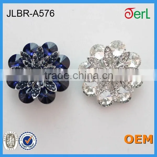 Rhinestone Silver Alloyed Factory Women Rhinestone Brooch photo-5