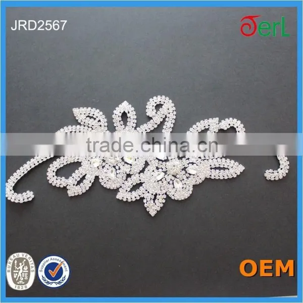 2016 New Design! Fashion Crystal Stone Applique for Wedding Dress Decorations photo-6