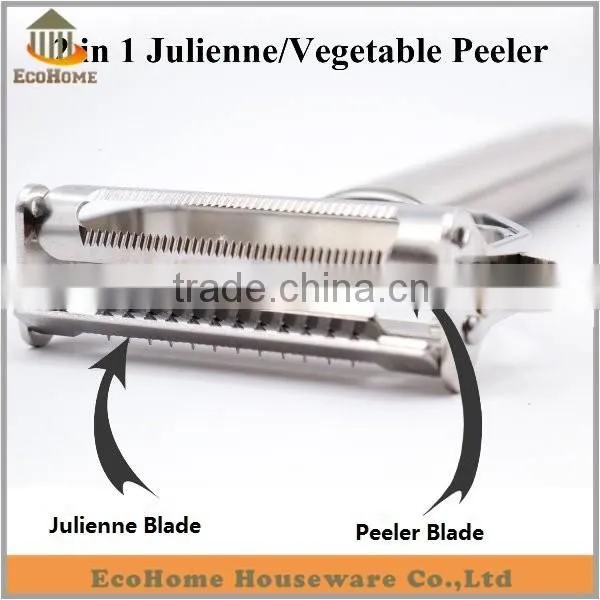 Stainless Steel Julienne Vegetable Peeler With Cleanning Brush,julienne Peeler photo-3