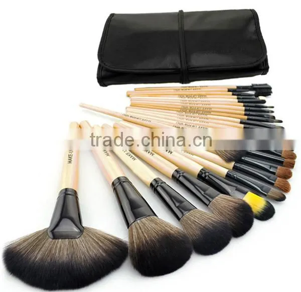 Professional Bridal Eye Lip Powder Face Makeup Brush Set With Leather Bag ,Private Label Cosmetic Makeup Brush Cleaner photo-5