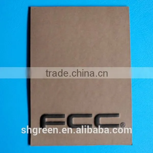 Green Laser Cut Hot Press Embossed Logo Leather Patch photo-5