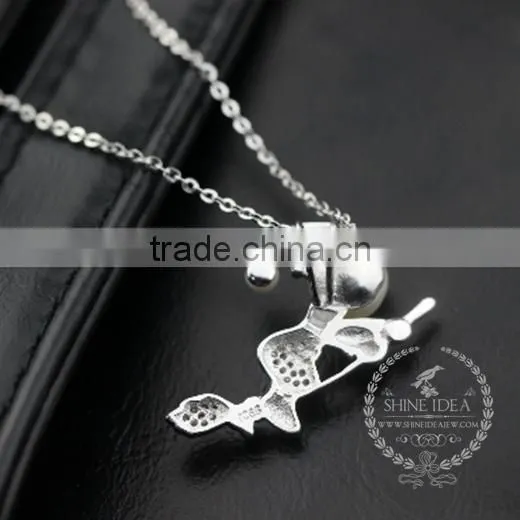 925 Sterling Silver Santa Claus Pearl Creative Pendant Necklace Fashion Women Necklace Jewelry 6360464 photo-3