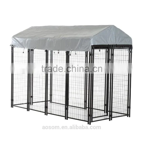 Pawhut 50" x 46" x 58"- 72" Steel Frame Outdoor Covered Dog Box Kennel photo-2