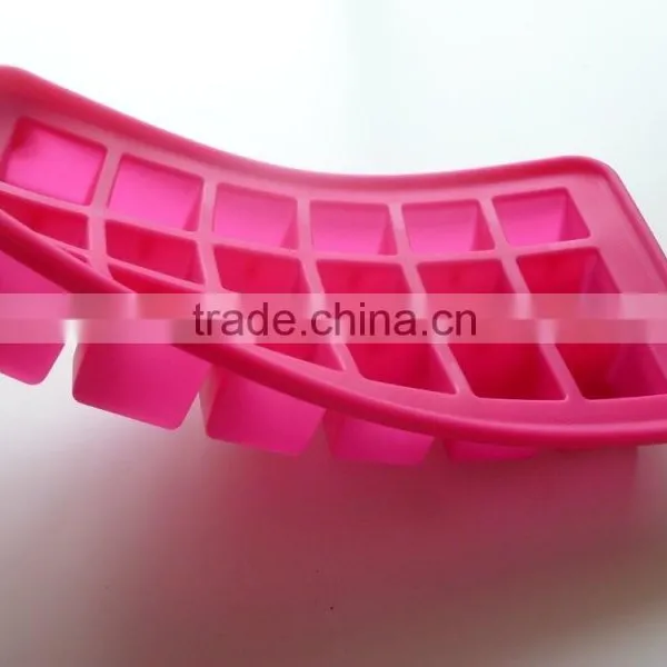 Silicone Ice Cube Tray Hot Pink, 18 Perfect Square Ice Tray, Superior Mold With Flexible Easy Release Silicone Square Ice Tray photo-3