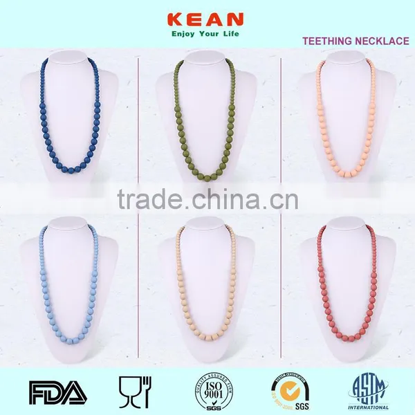 High Quality Silicone Chewable Beads Jewelry Baby Teething Necklace photo-5