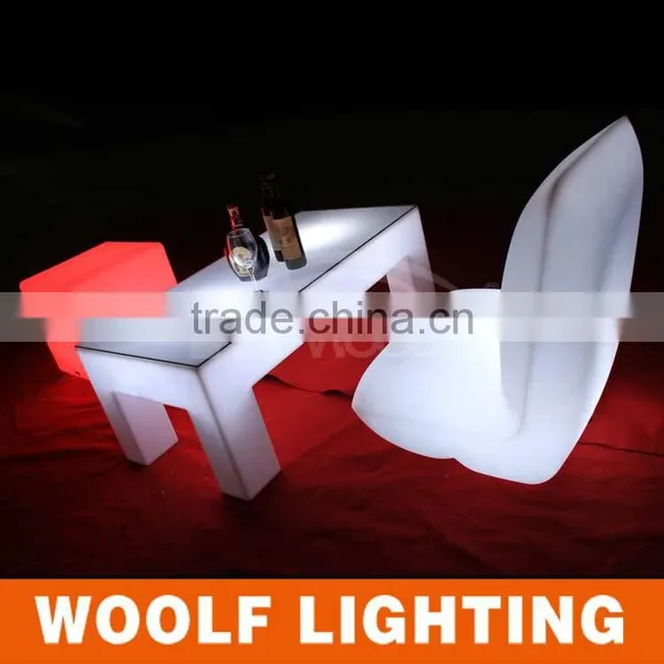 Rechargeable Battery Powered Colorful LED Light Up Tea Table photo-3