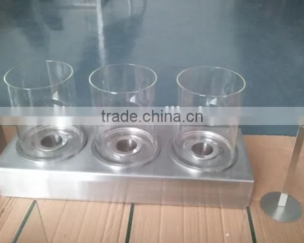 Stainless Steel Bio Ethanol Fireplace With 3 Pcs Clear Borosilicate Glass Tube photo-2