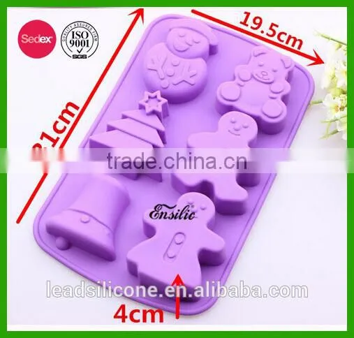 Christmas Gift Silicon Chocolate Cake Candy Mould photo-3