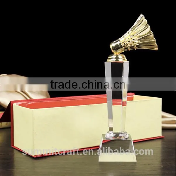 Clear Crystal Sport Trophy Badminton Trophy photo-6