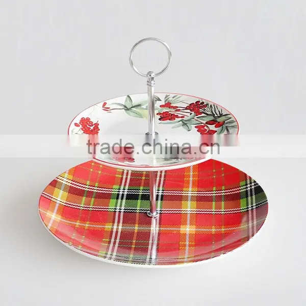 12" Porcelain Cake Plate With Server,ceramic Plate With Server,porcelain Christmas Plate photo-4