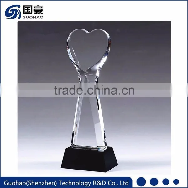 Custom Craft Gifts Blank k9 Heart Crystal Awards