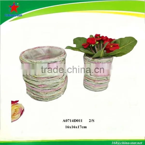 Natural Handmade Rattan Flower Vase photo-2