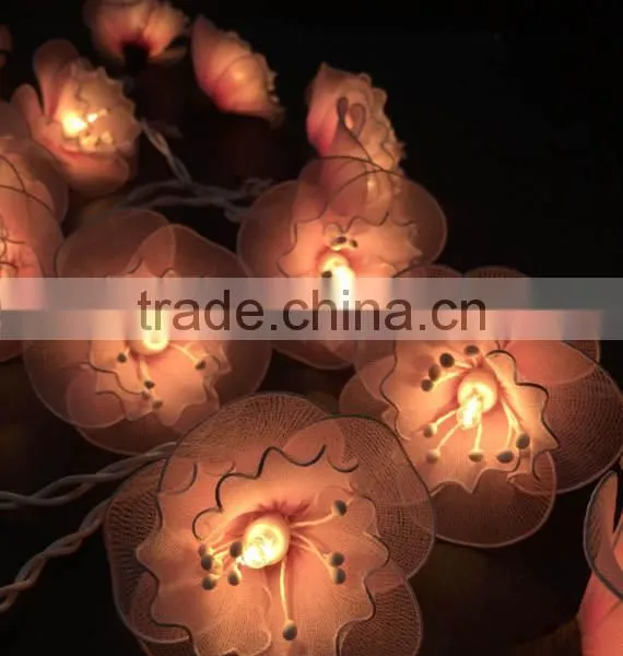 20 Pink Flower Fairy Garden Bedroom String Light photo-4