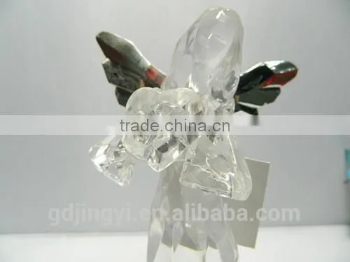 New Fashion Fancy Type Clear Lighted Led Light Christmas Acrylic Angel Holding Heart photo-3