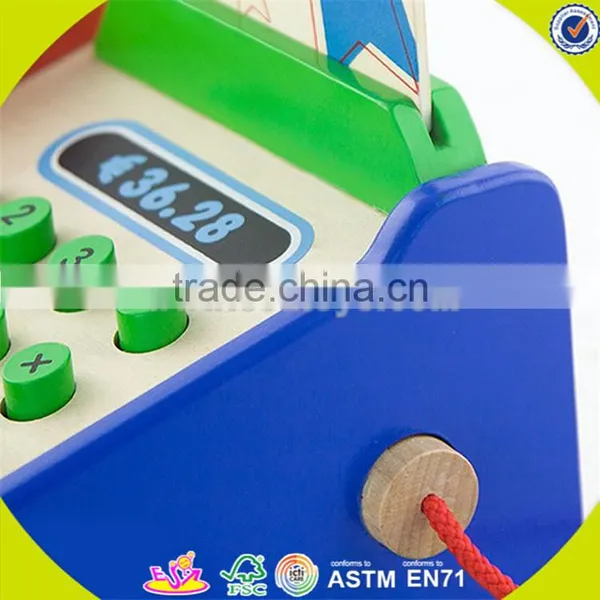 Wholesale Role Play Wooden Cash Register Toy Funny Kids Wooden Cash Register Popular Children Wooden Cash Register W10A007 photo-5