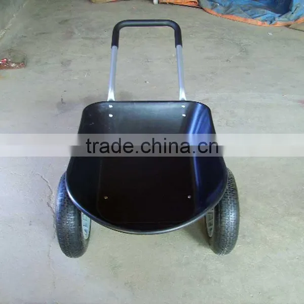 78Liter Double Wheel Poly Tray Wheelbarrow photo-3