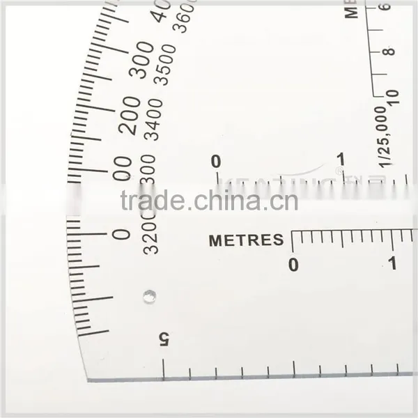 Kearing Brand Manufacture 9" Inches Half Moon Military Protractor /military Round Protractor for Pinpoint Mapwork #KMP-3 photo-6