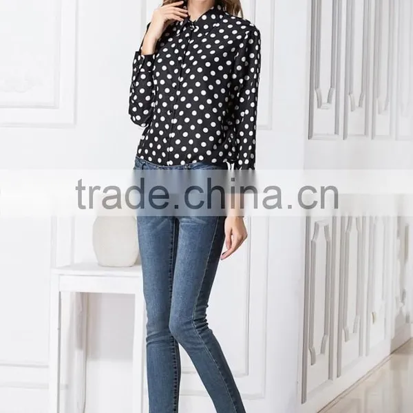 Latest Hot Sell European Summer 100% Cotton Ladies New Design Ladies Office t Shirt 2015 photo-5