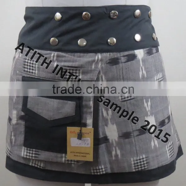 Printed Wrap Skirt photo-3