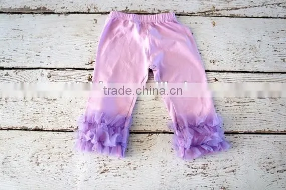 Newest Design Children's Clothing Pant Kids Plain Red Legging Girls Ruffle Lace Trouser photo-5