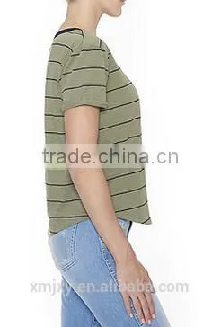 100% Cotton Regular Fitting Army Tee for Woman photo-5