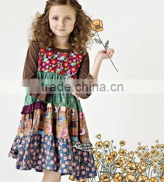 Wholesale Printed Ruffle Girls Boutique Clothes Sets photo-4