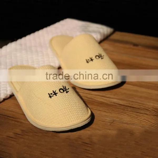 Star Hotel Embroidery Logo White Waffle Close Toe Eva Slipper photo-4