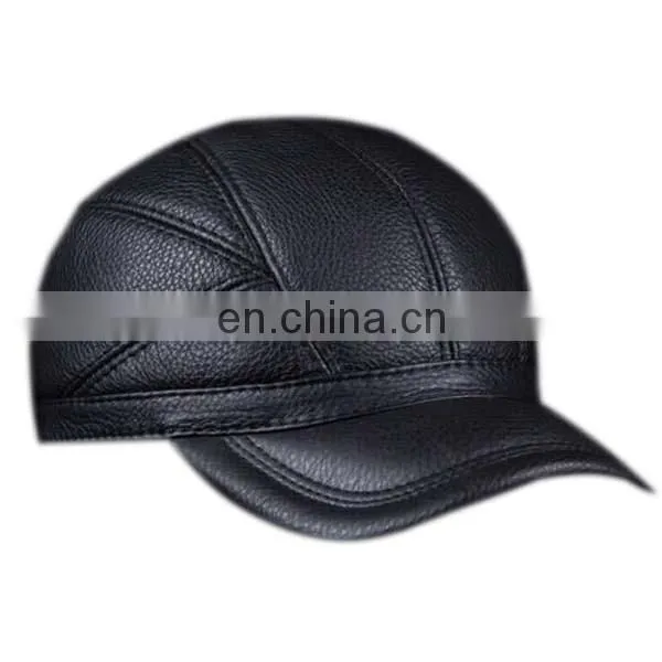 Black Brown Wine-red Unique Custom Leather Hat Baseball Hat photo-2