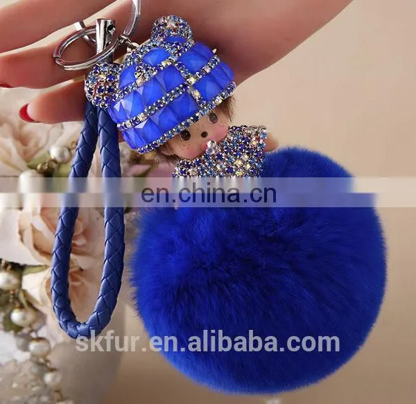Factory Wholesale Multicolor Rex Rabbit Fur Monchichi With Cheap Price photo-4