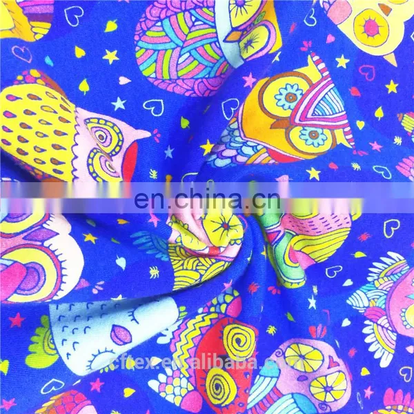 Cartoon Print Cotton Combed Knitted Printed Lycra Jersey Stretch Fabric photo-2