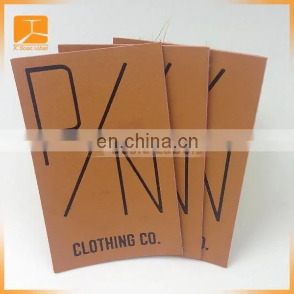 Custom Brown Jeans pu Label Embossed Leather Patch photo-2