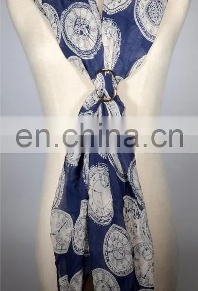 Simple Design Multifunction Alloy Metal Scarf Buckle Women Silk Scarf Decorations Brooches Pins Wholesale photo-5