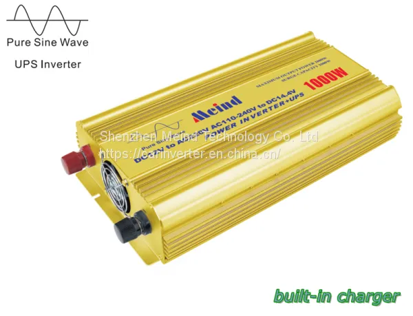 Hot Selling Pure Sine Wave Built-In Charger UPS DC to AC Continuous 1000W Peak 2000 Watt Power Inverter