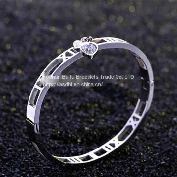 Gold Rose Gold Silver PVD Plating Womens Stainless Steel Bracelet Armbånd Esposas photo-3