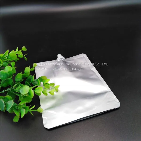 China Wholesale Aluminum Foil Empty Stand up Plastic Packaging Bag for Shampoo/75% Alcohol Bag photo-3