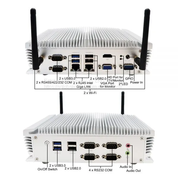 Eglobal Mini PC Core i3 6360U Private Mould Product Desktop Support AWAL Wake On LAN RTC Watchdog Fanless Gaming Computer photo-4