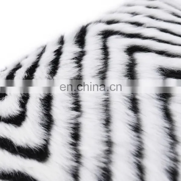 Home Decorative Cushion Faux Fur Micro Plush Throw Pillow Cutting Cover Geometric Figure photo-6