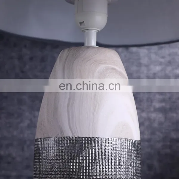 Popular Modern Design Wood Grain Relief Decorative Hotel Vintage Nightstand Lamps for Home Decor photo-7