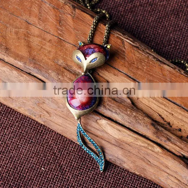 2015 New Arrive Fashion Zinc Alloy Bell Made in China Necklace Ceramic Bell Necklace photo-3