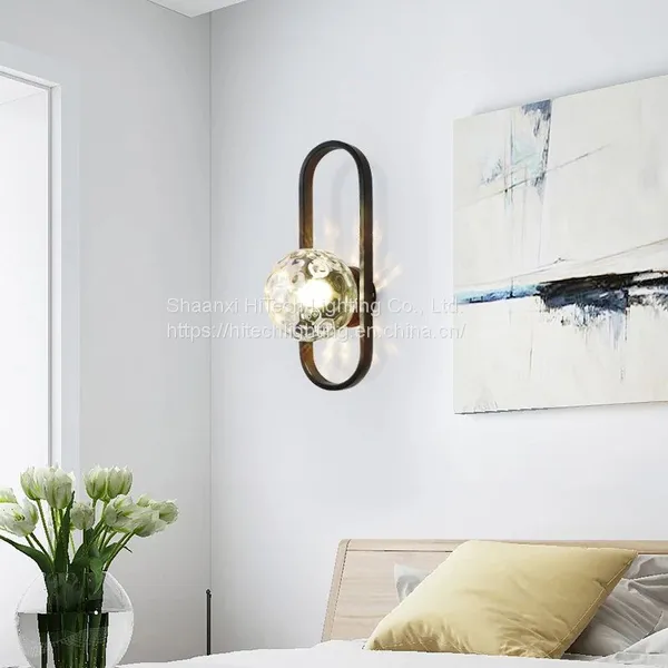 Wall Lamp Led Indoor Moon Wandlamp Bedroom Bedside Aisle Decor Wall Lights Black Gold Modern Home Lighting E27 photo-5