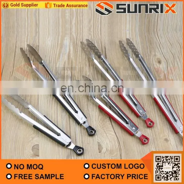 Best Selling Food Grill Tongs, Cooking Tongs for Salad, Grilling, Frying, Tongs With Silicone Tips photo-5