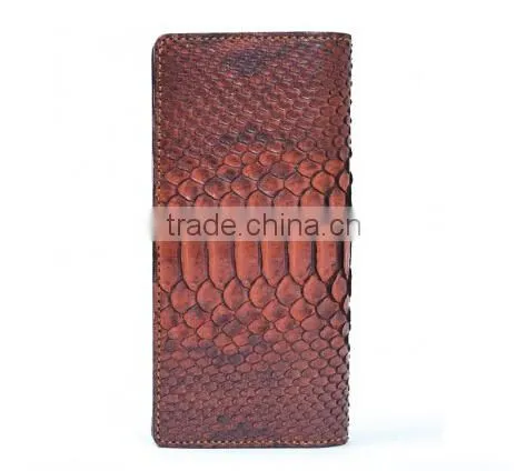 Custom Men Luxury Genuine Python Snake Skin Leather Clutch Bag Wallet photo-5