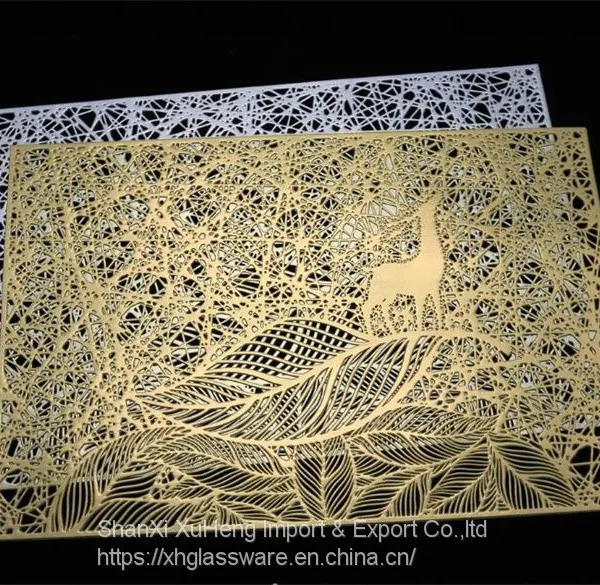 Rectangular Placemat Nordic Hollow Table Mat PVC Table Mat For Table Decoration Kitchen Accessories