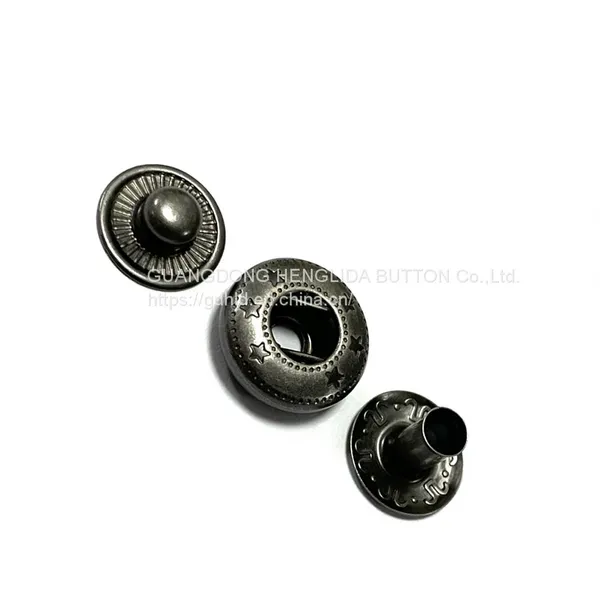 HLD Button Factory Wholesale 15mm Plating Spring Snap Button for Garment photo-2